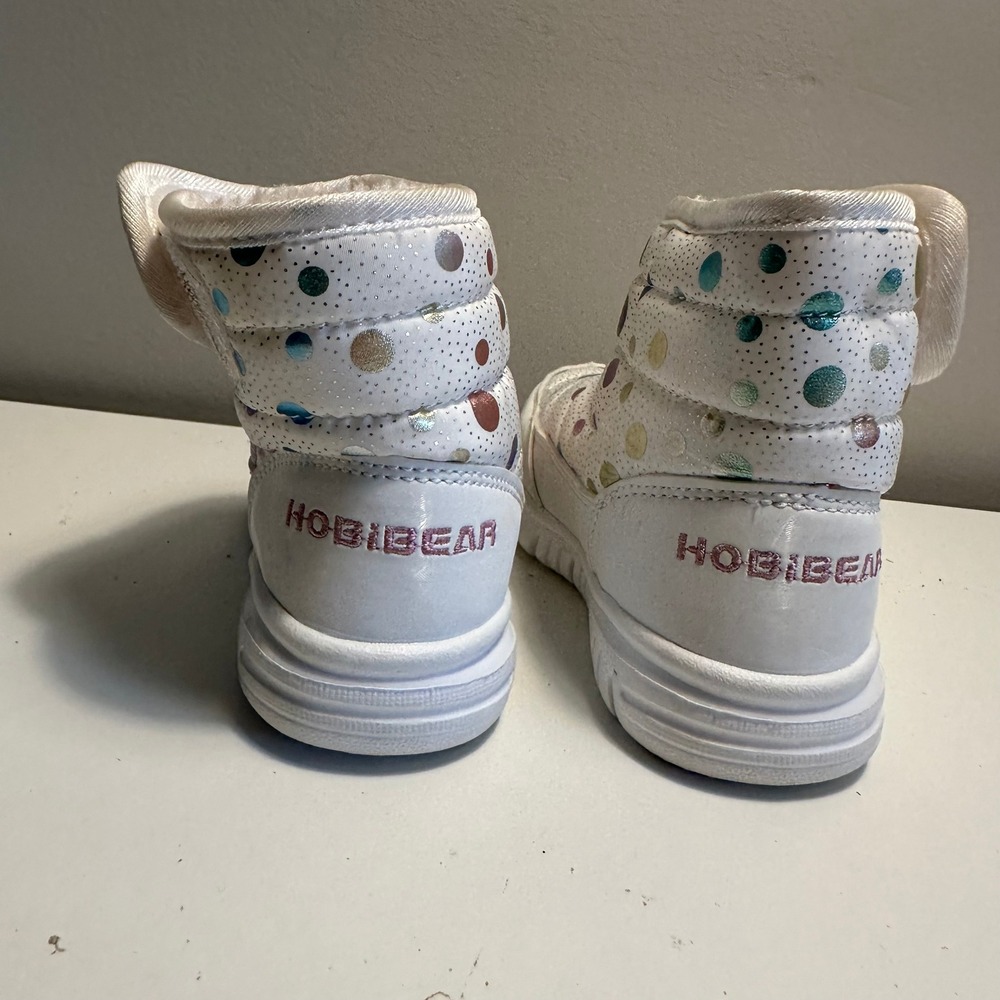HOBI BEAR Toddler Kids Snow Boots‎ Winter Warm Padded Multicolor Dot Design